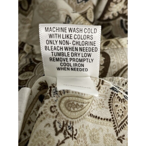 Croft & Barrow Women’s Top XL Brown Paisley Print Autumn Casual Workware Blouse - Picture 12 of 13